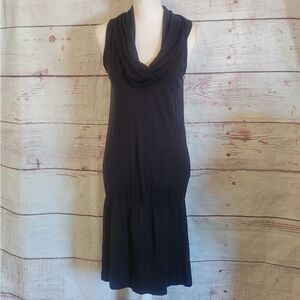 Vince Black Jersey Cowl Neck Dress Size M